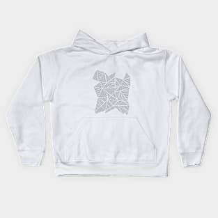 Abstract Mountain Grey Kids Hoodie